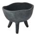 Creative Co-Op Terracotta Footed Matte Black Planter 4