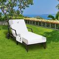 Linum Home Textiles Personalized Standard Size Chaise Lounge Cover with Side Pockets