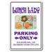 Lunch Lady Novelty Sign | Indoor/Outdoor | Funny Home DÃ©cor for Garages Living Rooms Bedroom Offices | SignMission Parking School Gift Middle Elementary High Food Eat Sign Wall Plaque Decoration