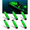 Shangyuan Interior Marine Strip Lights 6 Led Utility Strips Marine Led Strip White Led Courtesy Light 12v Led Marine Light Marine Interior Lights Boat Interior Led Lights Green 6PCS