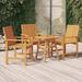 Htovila Patio Dining Chairs 3 pcs Solid Wood Acacia