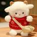 Lovely Cute Cartoon Doll With Crossbody Bag Wears Clothes Sheep Animal Dolls Sweater Sheep Little Sheep Plush Toy Sheep Stuffed Toy Sheep Plush Doll Stuffed Animals H H