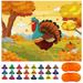 WaaHome Thanksgiving Party Games for Kids Pin The Hat on The Turkey Thanksgiving Game Thanksgiving Party Decoration Supplies Thanksgiving Fall Game Activities for Kids Family School Thanksgiving Party