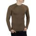 281Z Mens Military Moisture Wicking Base Layer Shirt - Tactical Training Army Professional - Polartec Delta - Odor Resist - Cool Touch (Coyote Brown Large)