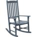 HTYSUPPLY Northbeam Outdoor Solid Acacia Hardwood Slatted Back Rocking Chair for Deck Porch & Patio Seating with 250 Pound Capacity Grey