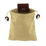 Leather Canvas Collapsible bag water Resistant Outdoor Camping Storage Bag Mushroom Bags Bushcraft Belt Tinder Dump Pouches for Travel Camping Hiking Bag Khaki