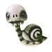 Tarmeek Fall Decor Halloween Decorations Indoor Outdoor Skull Snail Statue Shaking Head Snail Figurine Halloween Skull Mini Bobbleheads Figures Skeleton Doll Halloween Party Car Dashboard Desktop Dec