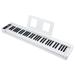 Walmeck 61-Key Foldable Electronic Piano Multifunctional Electronic Organ 61 Keys Sensitive Piano Keyboard with LCD Display Built-in Rechargeable Battery BT Connectivity Portable Musical Instrument