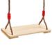 1pc Wooden Hanging Swings Outdoor Swing Playgroud Toys with Ropes