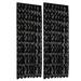 Sehao 2 PCS Vines Leaves Tulle Door Window Curtain Drape Panel Sheer Scarf Valances Polyester Curtain Black