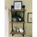 ROGMARS Industrial Pipe Shelving Solid Wood Floating Bathroom Shelves Wall Mounted Ladder Bookshelf