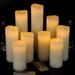 Vinkor Flameless Candles Battery Operated Candles 4 5 6 7 8 9 Set of 9 Ivory Real Wax Pillar L