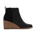 TOMS Women's Black Leather Suede Clare Boots, Size 9.5