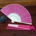 Wiueurtly Wedding Chinese Decorations Bamboo Fold Coffee Table Hand Fans Chinese Style Hand Held Fan Bamboo Silk Folding Party Wedding Decor