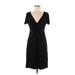 Three Dots Cocktail Dress - Wrap: Black Solid Dresses - Women's Size Medium