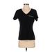 Port Authority Short Sleeve T-Shirt: Black Graphic Tops - Women's Size Small