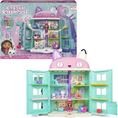Puppenhaus SPIN MASTER "Gabby's Dollhouse – Gabby's Purrfect Puppenhaus" Puppenhäuser bunt Kinder Puppenhaus
