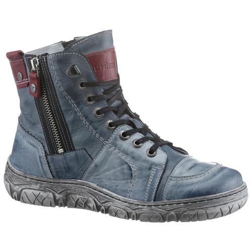 Winterboots KRISBUT Gr. 40, blau (jeansblau, used) Damen Schuhe mit zwei praktischen Reißverschlüssen