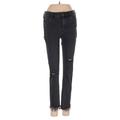 Free People Jeans - Low Rise Skinny Leg Denim: Black Bottoms - Women's Size 24 - Black Wash