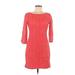 Vince Camuto Casual Dress - Mini: Red Print Dresses - Women's Size 4