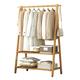 Clothes Rail,Small Clothe Rack,Wooden Clothes Rail Stand with 2-Tier Lower Storage Shelf for Bedroom Home Indoor Office,160x116x40cm A