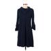 Max Studio Casual Dress - Sweater Dress: Blue Dresses - Women's Size Medium