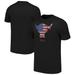 Men's Ripple Junction Black The Rock American Flag Brahma Bull T-Shirt