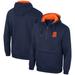 Men's Colosseum Navy Syracuse Orange Half-Zip Hoodie