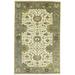 White 96 x 61 x 0.25 in Area Rug - ADMINRUGS Floral Handmade Hand-Knotted Rectangle 5'1" x 8' Wool Area Rug in Cream Wool | Wayfair OT-8300