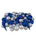 Northlight Seasonal 7Shatterproof 3-Finish Christmas Ball Ornaments Plastic in Gray/Blue | 3 H x 3 W x 3 D in | Wayfair NORTHLIGHT LJ27989