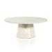 Joss & Main Clemmie Wood Back Outdoor Table Stone/Concrete in White | Wayfair F1C9E184F4B0499F9C2FC35E2A126780