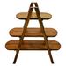 East Urban Home Breaux 51.18" H x 43.31" W Solid Wood Ladder Bookcase Wood in Brown | 51.18 H x 43.31 W x 13.39 D in | Wayfair