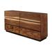 Millwood Pines Ahtsham 6 Drawer 63.6" W Dresser in Smokey Walnut & Coffee Bean Wood in Brown/Gray/Red | 36.75 H x 63.6 W x 18.4 D in | Wayfair