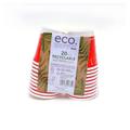 Eco Red Paper Recyclable Shot Glasses 20 Pack