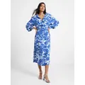 French Connection Bailee Delphine Midi Dress, Blue Depths