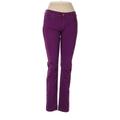 James Jeans Jeans - High Rise Skinny Leg Boyfriend: Purple Bottoms - Women's Size 28 - Dark Wash