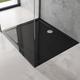 Bac à douche receveur de douche antiglisse rectangulaire acrylique noir Faro2 70x80x4cm - Noir