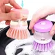 Kitchen Cleaning Brush Bristled Liquid Wash Pots Dish Sink Wall with Washing Up Liquid Soap