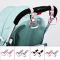 1pcs Aluminum Alloy Baby Stroller Hook Stroller Accessories Rotatable Velcro Cart Stroller Bag Clip