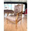 Sessel Royal Französisch Antik Stil Stuhl Retro Barock Rokoko Stil in Gold Finish-Made to Order