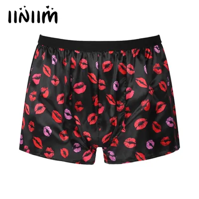 Sexy glänzende Satin lustige Boxershorts Herren Shorts leichte Höschen Boxer kurz für Dessous Image