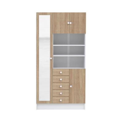 TemaHome »Combi« Hochschrank Weiß mit Eiche 90x182x30 cm