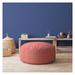 Round Stuffed Pouf Ottoman Cotton Floor Foot Stool Floor Chair for Living Room Bedroom Polka Dot Foot Rest Stool for Couch