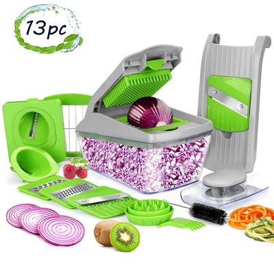 13/14Pcs Vegetable Slicer Dicer Food Fruit Chopper Kitchen Cutter Tools