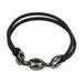 Wiueurtly Rubber Bands for Hair Chain Leather Band Electroplating Alloy Hair Rope Hair Ring Bracelet Head Rope Bracelet Hair Band Black Elastic Women s Hair Band Bracelet