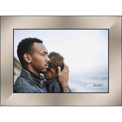 11.5x17 Contemporary Pewter Complete Wood Picture Frame with UV Acrylic, Foam Board Backing, & Hardware