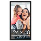 24x48 Frame Black Modern Minimalist - Modern Wood Picture Frame - Poster Frame 24 x 48 Photo frame