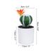 6.3"x2.4" Artificial Cactus Fake Flowering Cactus Decor Faux Succulents Plants - Green