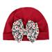 Qxutpo Floral Bowknot Cap Girls Boys Print Baby Hat Toddler Elastics Knitted Turban Baby Care