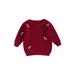 Arvbitana Newborn Baby Boy Girl Casual Sweater Bee Pattern Jacquard Long Sleeve Pullover Knitwear Infant Toddler Warm Sweatshirt Fall Winter Clothes 0-24 Months